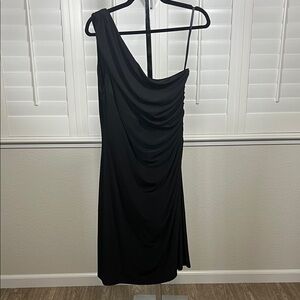 Lauren Ralph Lauren Black One-Shoulder Dress Evening Cocktail Attire